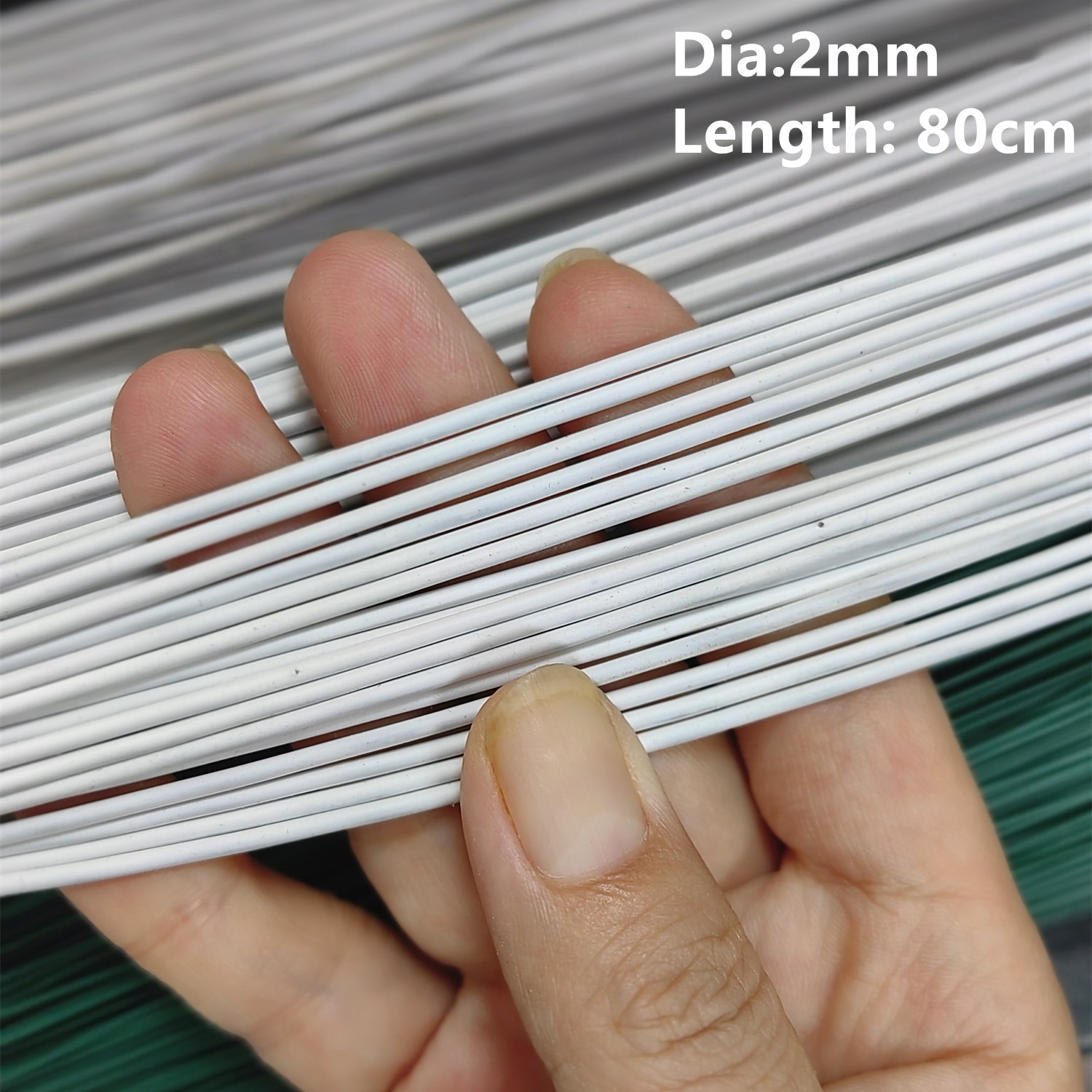 Wire Stem Florist - 2 # 2mm/1.2mm 30 peças 80cm