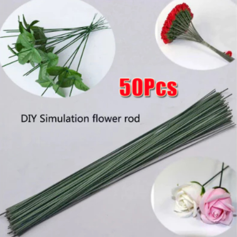 50 peças de hastes de arame fl - Wire Stem Florist avaliação e preço
