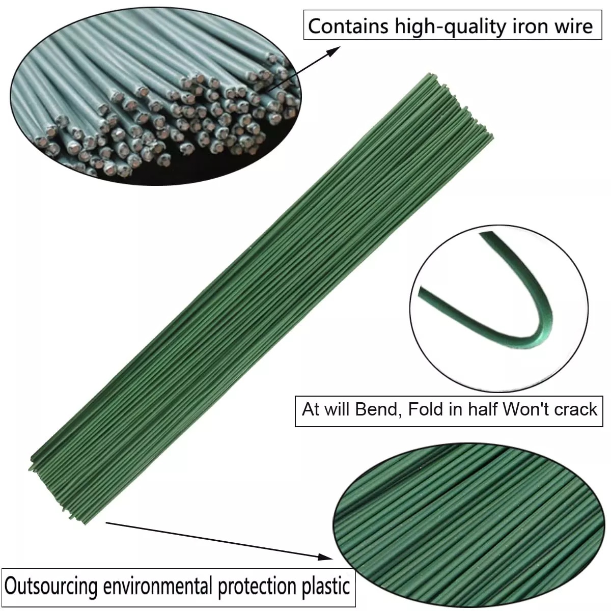 50 peças de hastes de arame fl - Wire Stem Florist avaliação e preço