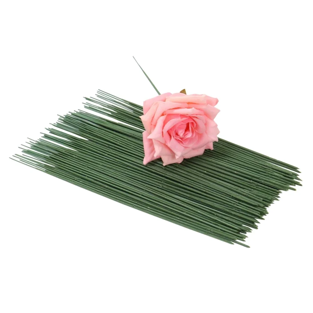 100 pçs artificial vaso haste  - Wire Stem Florist avaliação e preço