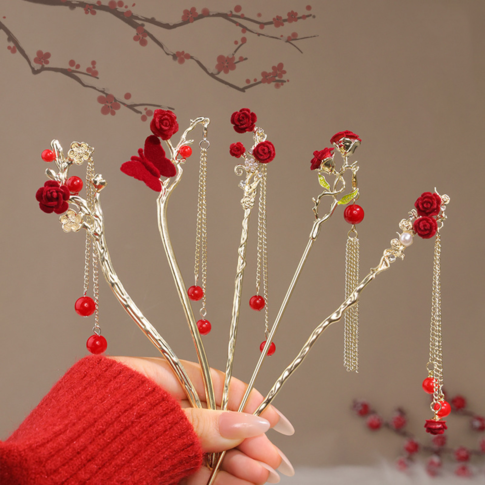 Pente de Cabelo Estilo Chinês  - Flower Supply avaliação e preço