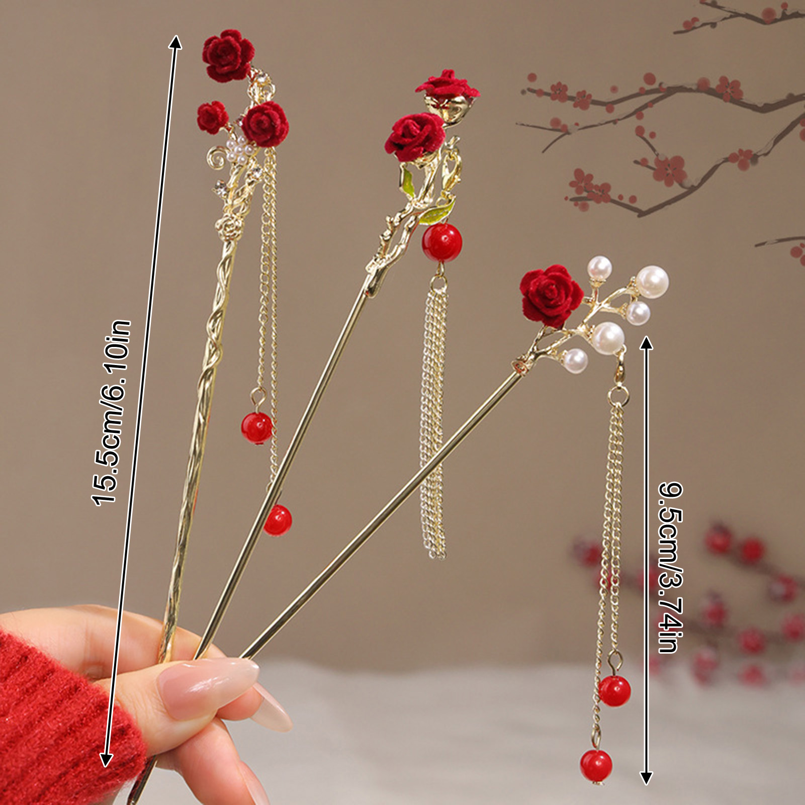 Pente de Cabelo Estilo Chinês  - Flower Supply avaliação e preço