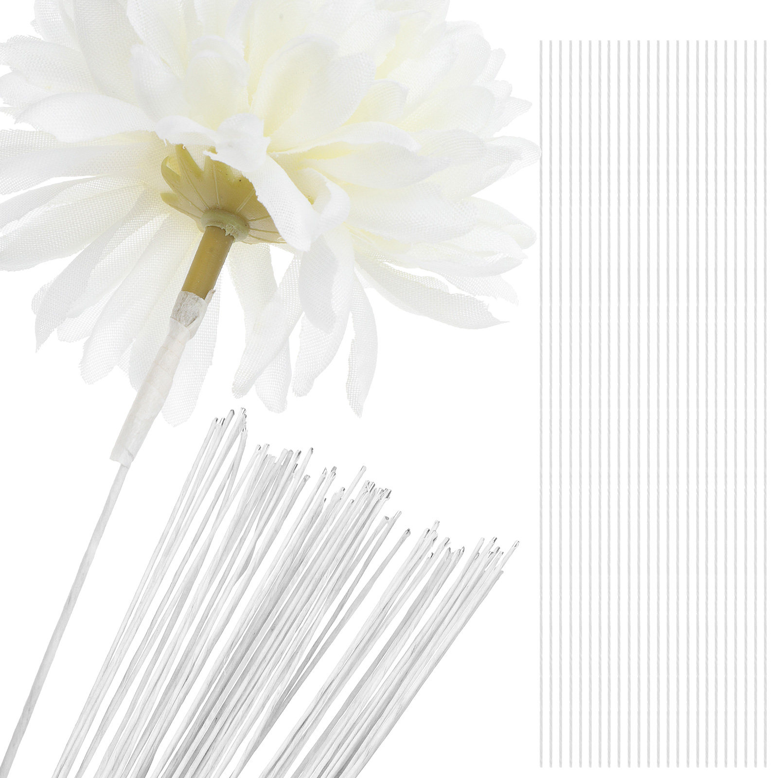 100 unidades de hastes de aram - Wire Stem Florist avaliação e preço