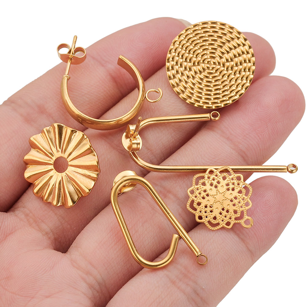 Brincos de aço inoxidável 18k, - Flower Supply avaliação e preço